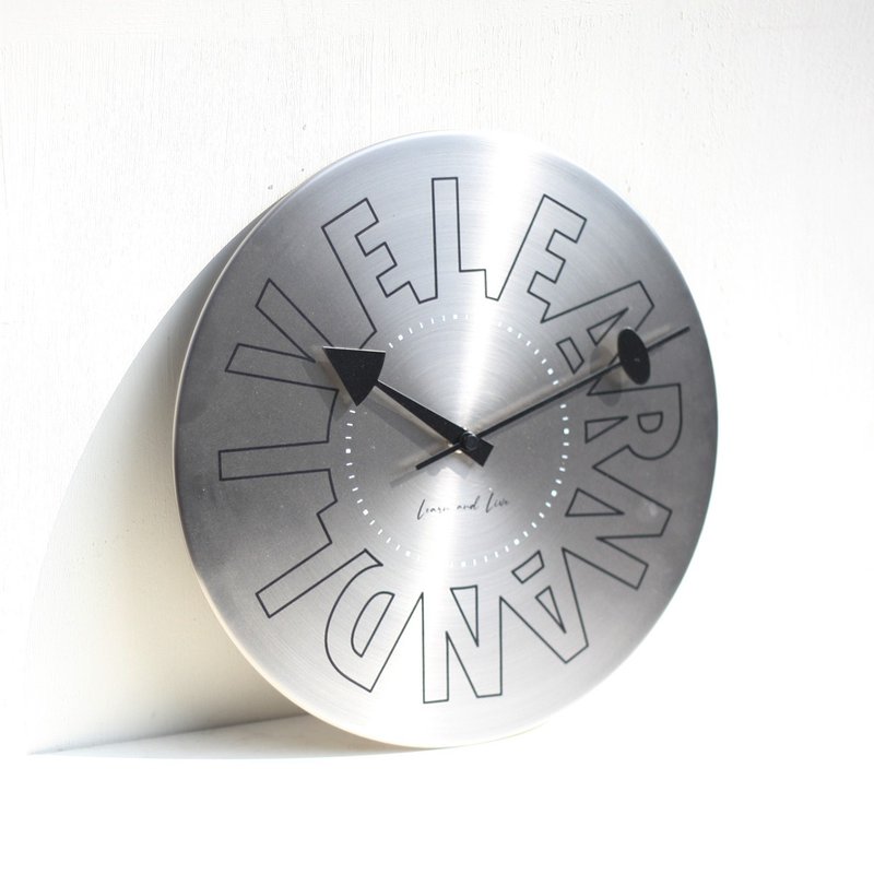 Learn and Live Metal Wall Clock - นาฬิกา - โลหะ สีเงิน