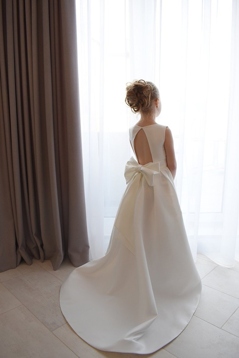 satin flower girl dress for wedding, birthday, concerts - Kids' Dresses - Other Materials Multicolor