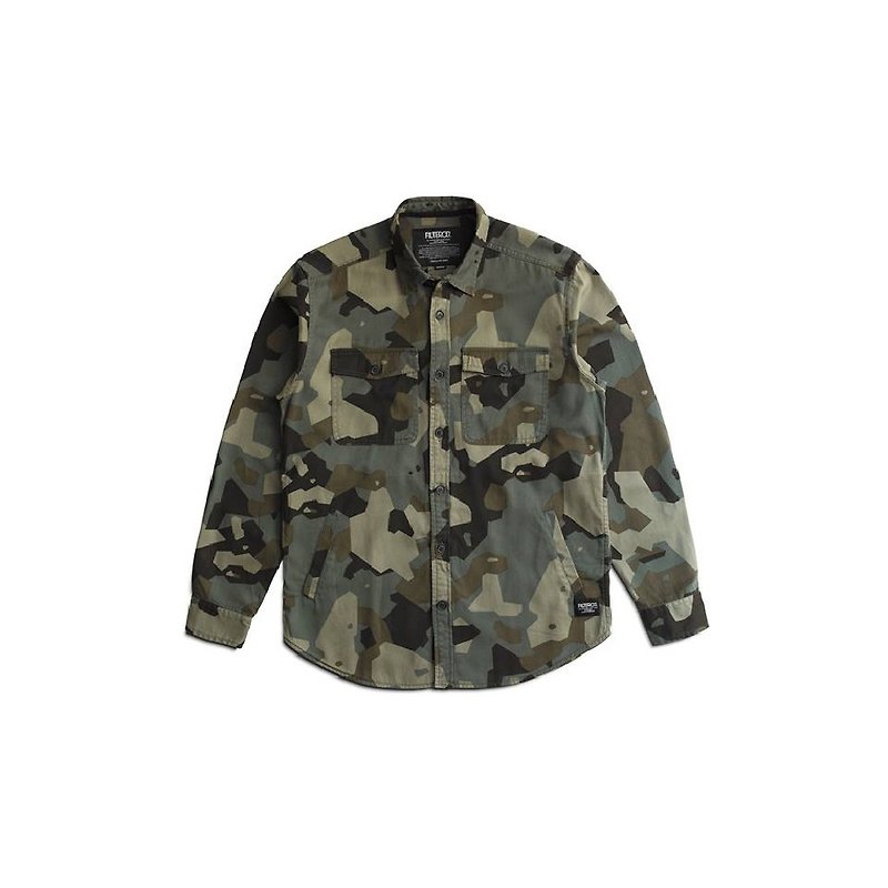Filter017 M90 Camo Work Shirt - Men's Coats & Jackets - Cotton & Hemp 