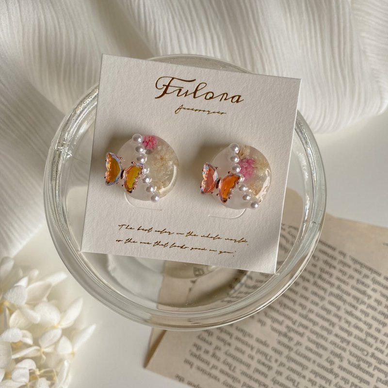 | Brilliant Fairy A | Earrings - ต่างหู - พืช/ดอกไม้ สีม่วง