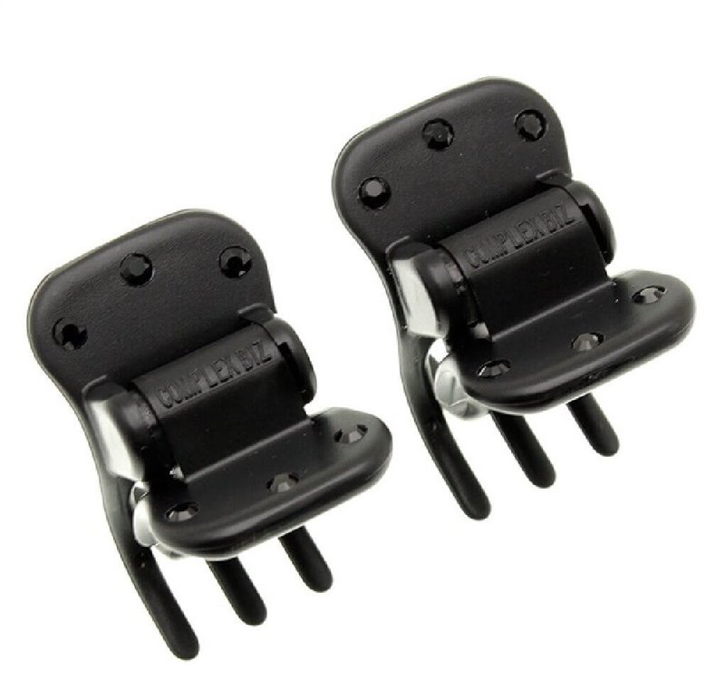 COMPLEX BIZ 極簡風甜心夾兩件組 (霧黑) - 髮夾/髮圈 - 樹脂 黑色