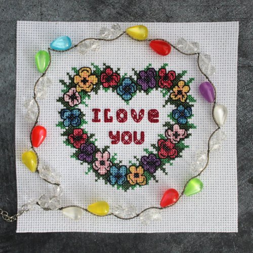 JulieAndStitch Valentine's Day Cross Stitch Pattern PDF, Romantic DIY Cross Stitch Design
