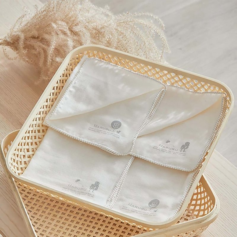 (Extra soft and fine) Baby organic cotton gauze towel/handkerchief-Forest (2 pieces) Made in Japan - Tops & T-Shirts - Cotton & Hemp Khaki