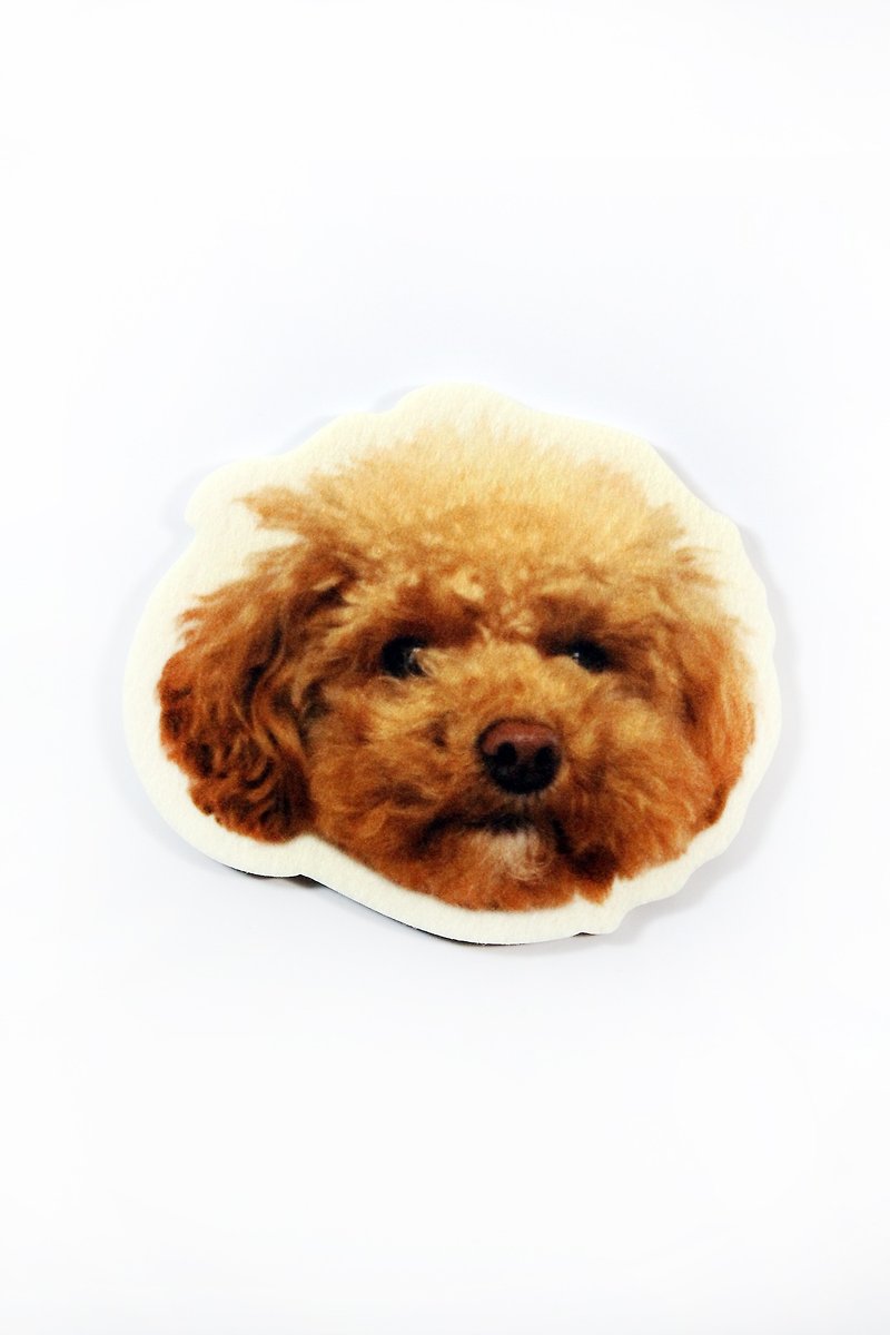 SUSS-日本Magnets可愛動物造型小杯墊(紅貴賓犬)-現貨 - 杯墊 - 棉．麻 咖啡色
