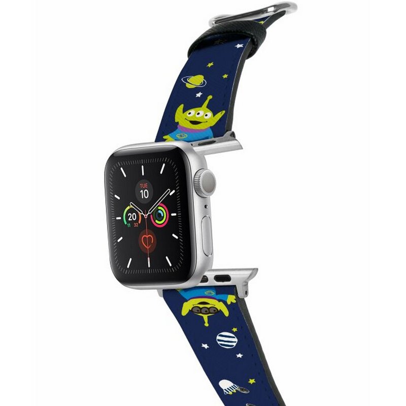 迪士尼彼思三眼仔玩具總動員十字壓紋牛皮革Apple Watch真皮錶帶 - 錶帶 - 真皮 