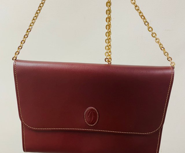 【美品】Cartier　カルティエ　赤　クラッチバッグ　ヴィンテージ 美品】Cartierカルティエ赤クラッチバッグヴィンテージ