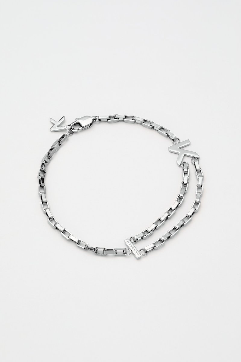 Double Chain Silver Bracelet - Bracelets - Stainless Steel 