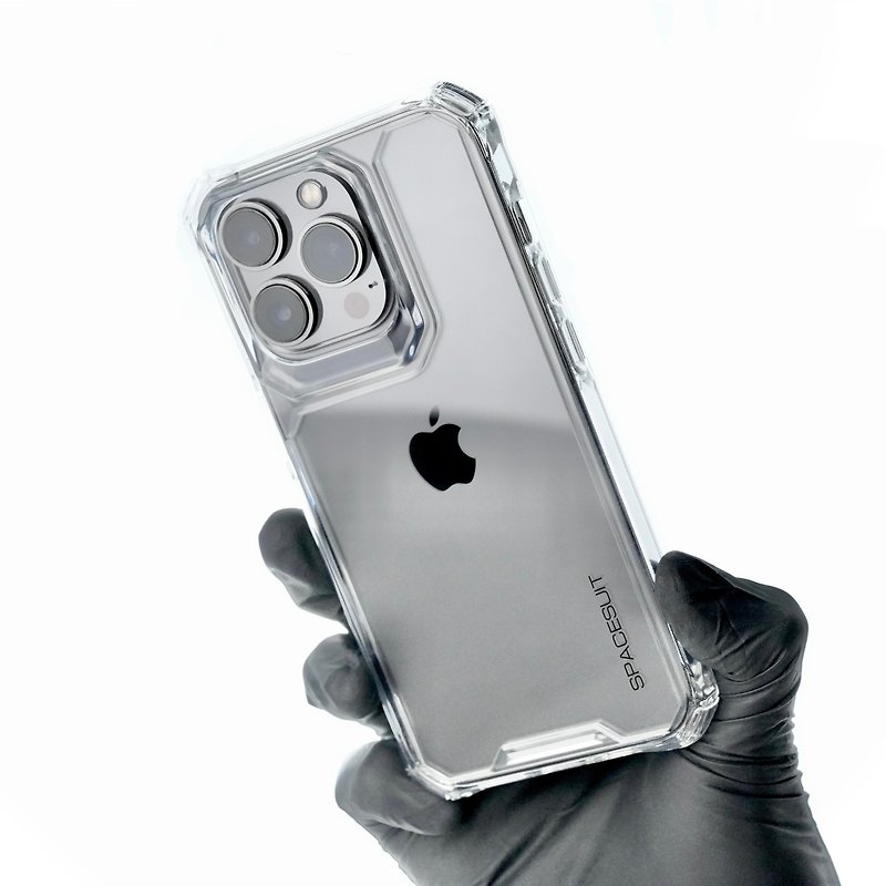 SPACESUIT【Dewdrop】iPhone 15 extremely transparent anti-fall phone case with patented airbag compartment - เคส/ซองมือถือ - พลาสติก 
