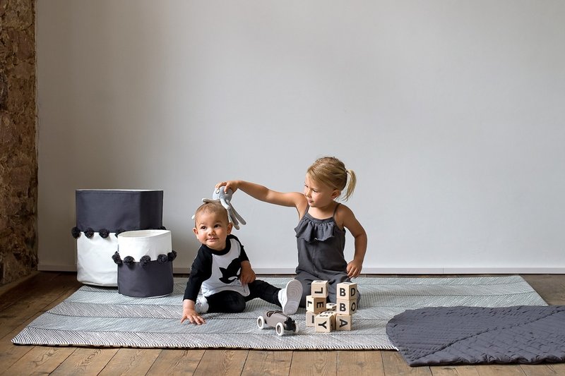 Toddlekind double-sided play mat-Anchor Black - พรมปูพื้น - วัสดุอื่นๆ 