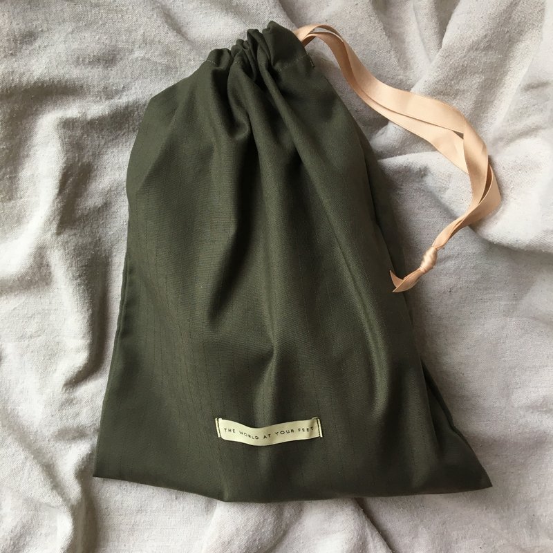 Drawstring Shoebag - 束口袋/束口背包/水桶包 - 聚酯纖維 綠色