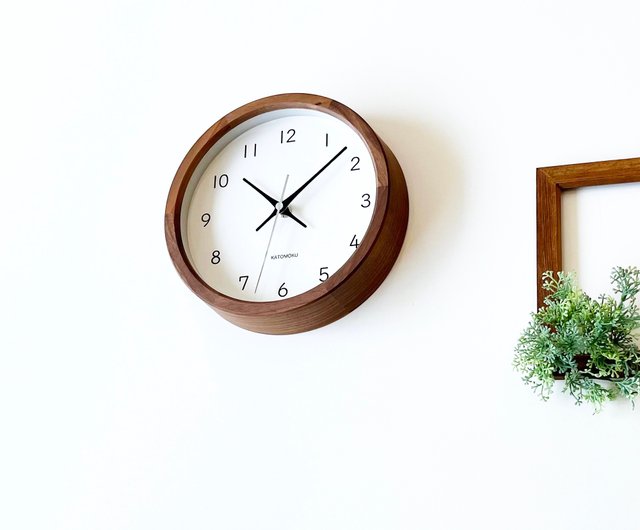 katomoku 時計 ウォールナット 加藤木工 カトモク 掛け時計 KATOMOKU plywood wall clock 4