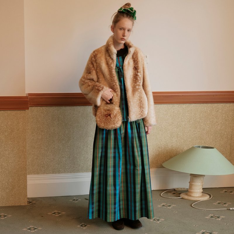 mintcheese Innocent Adventure Bambi-inspired eco-friendly faux fur coat, stylis - Women's Casual & Functional Jackets - Other Materials Multicolor