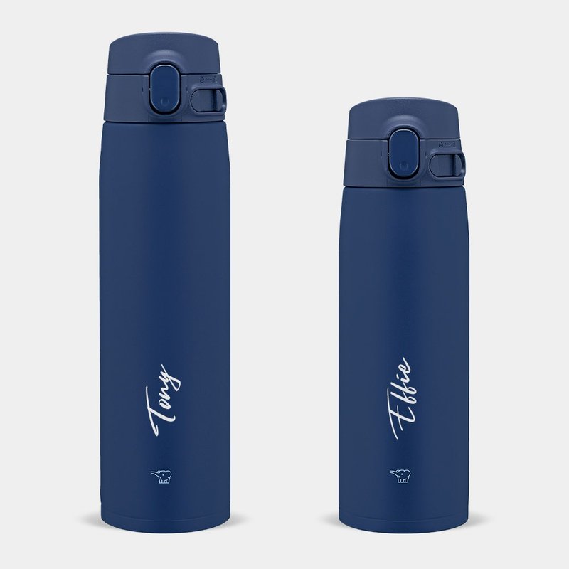 【客製化禮物】英文名 象印 600 / 720ML 彈蓋式不銹鋼保溫瓶 001 - 保溫瓶/保溫杯 - 不鏽鋼 藍色