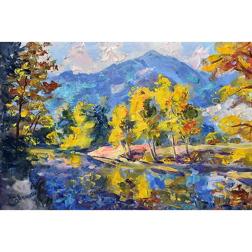 ArtDivyaGallery California Painting Mountains Landscape America Yosemite National Park Autumn