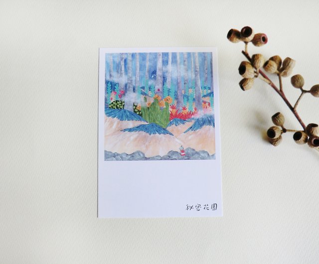 秘密の花園イラスト ポストカード ショップ 071illustration カード はがき Pinkoi