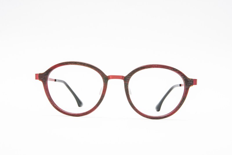 圓框眼鏡│加拿大設計-【鈦金屬彈力腿】 - 眼鏡/眼鏡框 - 其他材質 紅色