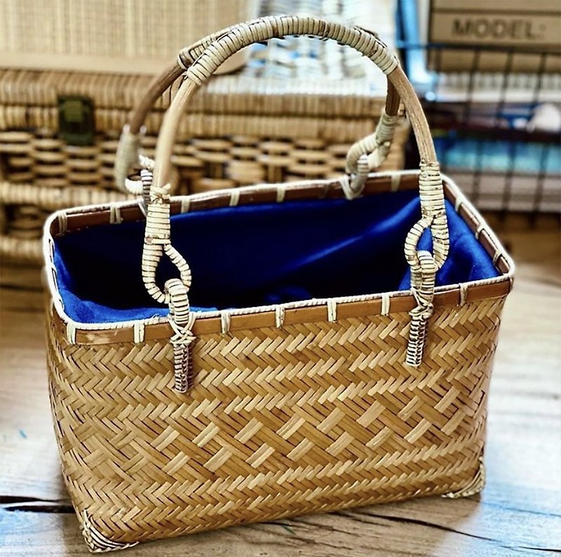 Bamboo woven bag from a small mountain forest. - Handbags & Totes - Bamboo 