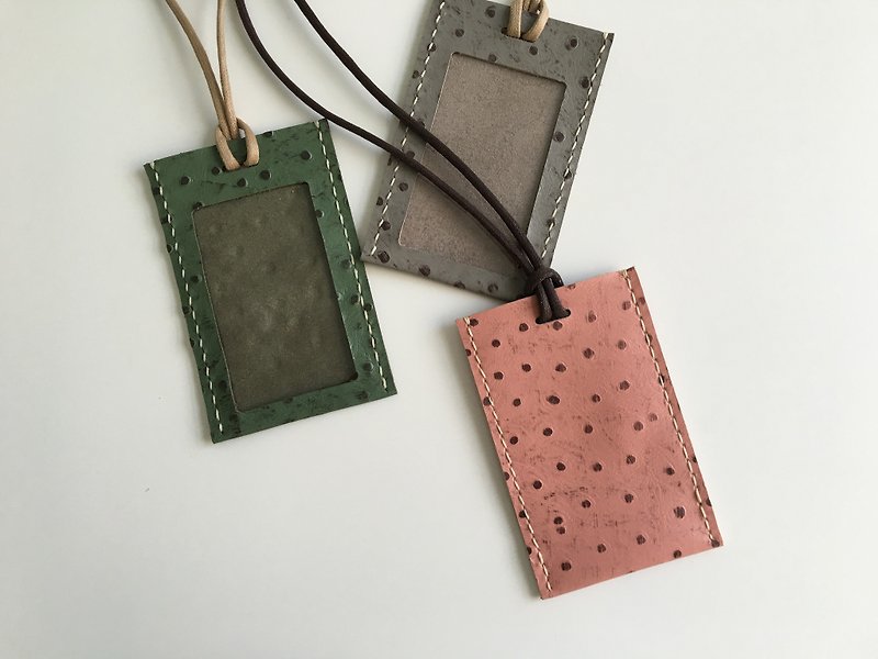 ID Badge holder, Luggage Tag, Student ID holder pouch - ID & Badge Holders - Genuine Leather 