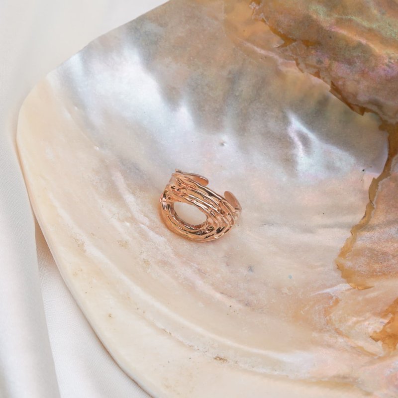 Simple sand wave ring - 戒指 - 銅/黃銅 