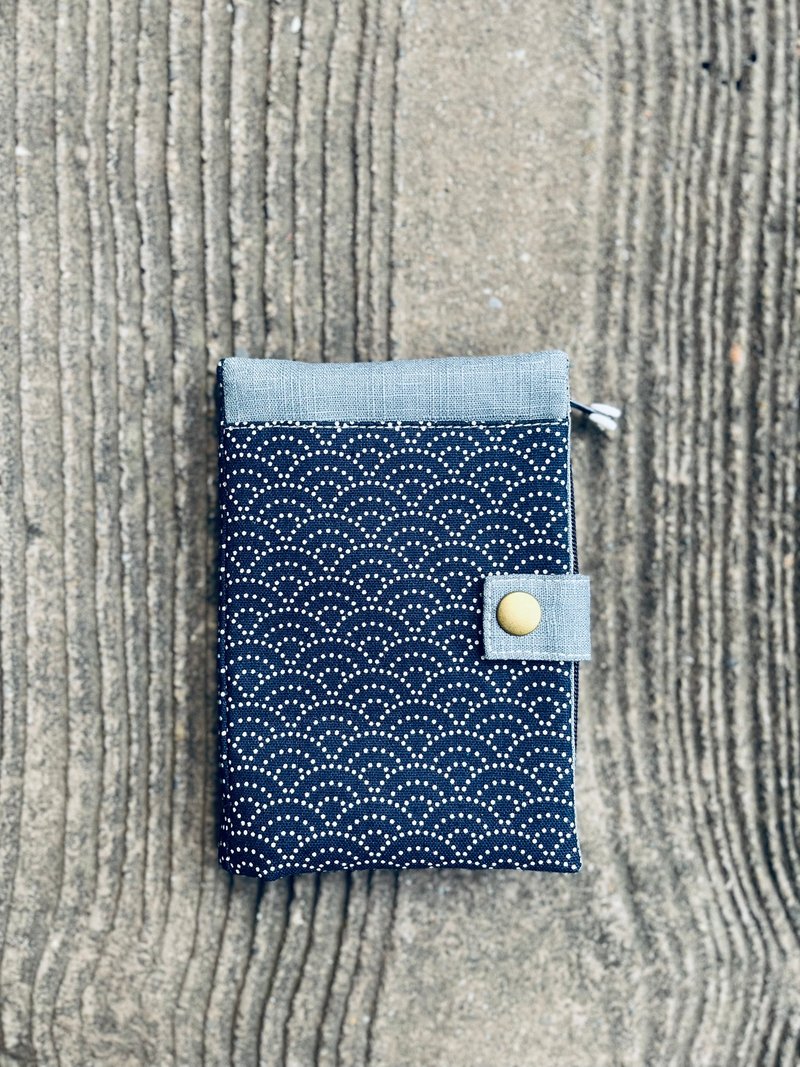 護照套錢包-靛之汐 - 護照夾/護照套 - 棉．麻 
