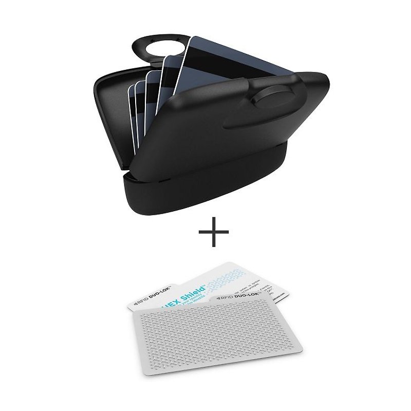 Capsul Case + DUO-LOK  RFID Tabs - Black - ที่เก็บนามบัตร - พลาสติก 