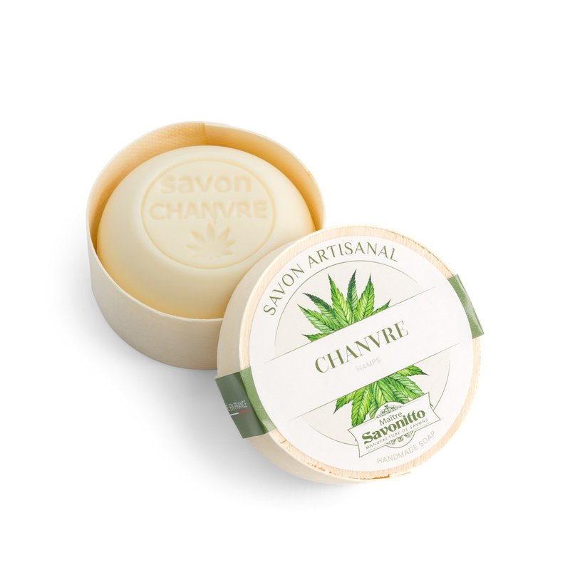 法國 Maitre Savonitto 普羅旺斯 滋潤麻草香氛皂-木盒 - 肥皂/手工皂 - 精油 白色