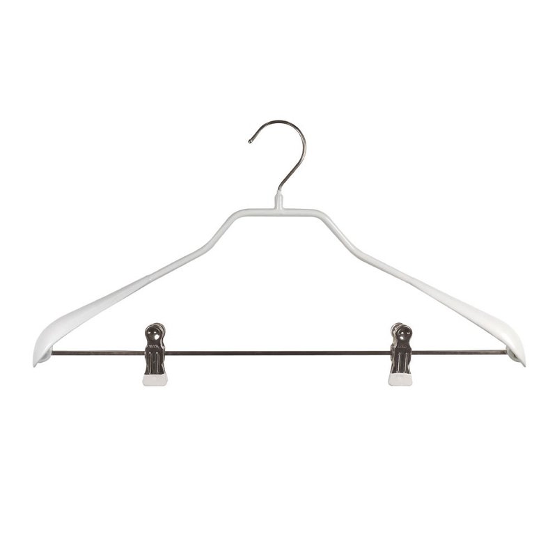 【德國MAWA】時尚無痕衣架套裝衣架42cm(白色/20入) - 衣架/衣帽架/掛勾 - 其他金屬 白色