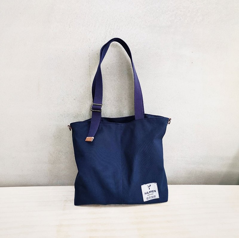 [Small weekend] Tote canvas bag | Sailor blue - กระเป๋าถือ - วัสดุอื่นๆ สีน้ำเงิน