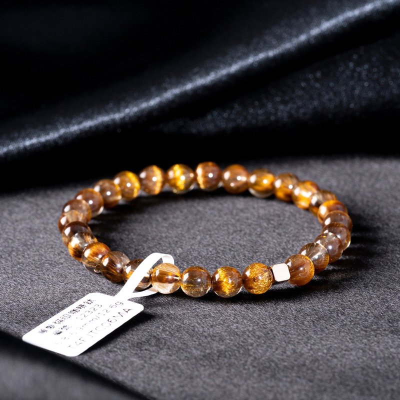 順髮貓眼咖啡鈦 | 天然能量手串 12323 12325 12326 - Bracelets - Crystal Brown