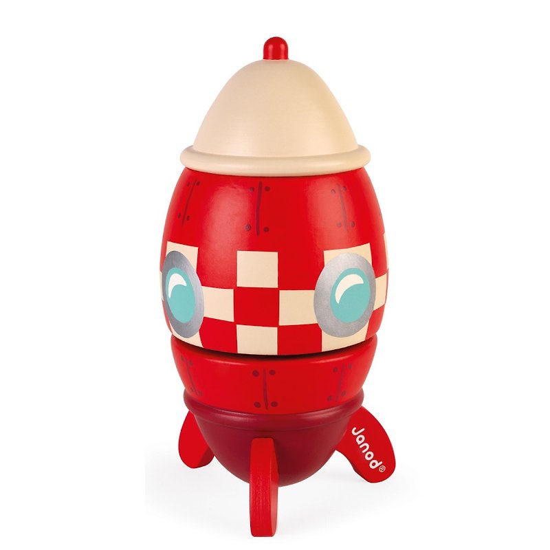 【Janod, France】Childlike Life-Rotating Music Bell (Rocket) - Kids' Toys - Wood 