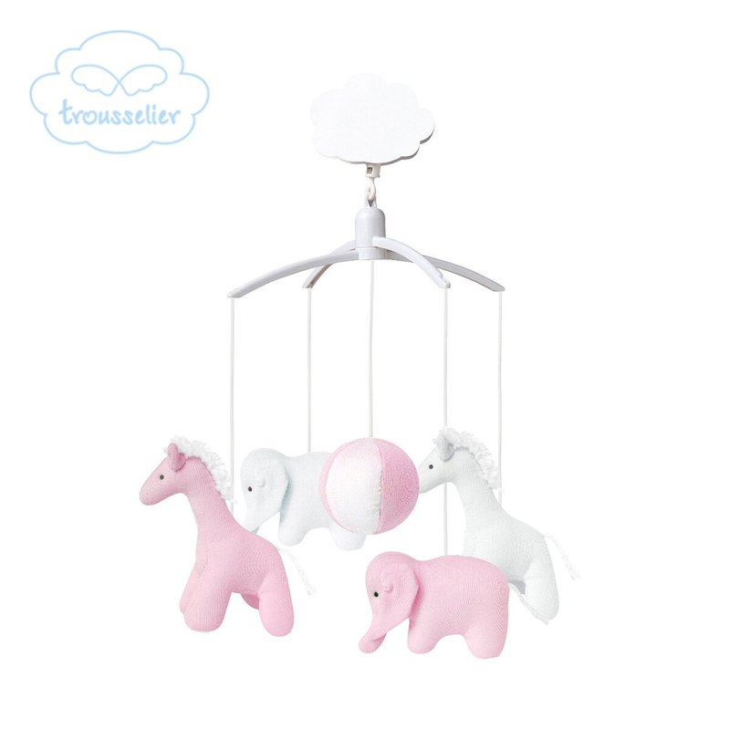 Trousselier - Musical Mobile Horse & Elephant (Pink) - Kids' Furniture - Other Materials Pink