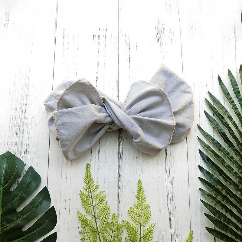 [Shell craft] giant butterfly hair band (Gubu light gray models) - the whole can be disassembled! - Headbands - Cotton & Hemp Gray