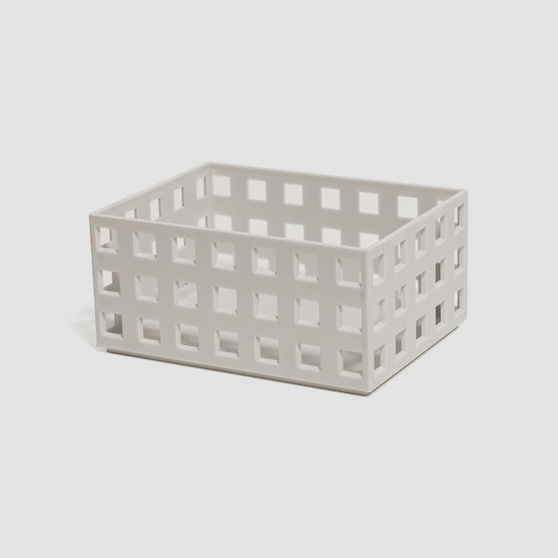 Multiple offers - Building Block Series Storage Basket L13.9XW10.4XH6.6cm Made in Taiwan G05071F - กล่องเก็บของ - พลาสติก ขาว
