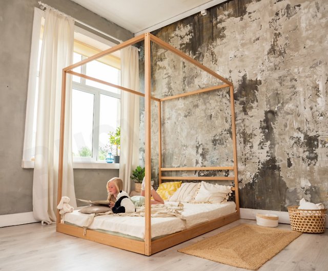 Wooden Bed Floor Frame Teen, Rustic Wooden Queen Size Bed Frame Dimensions In Cm