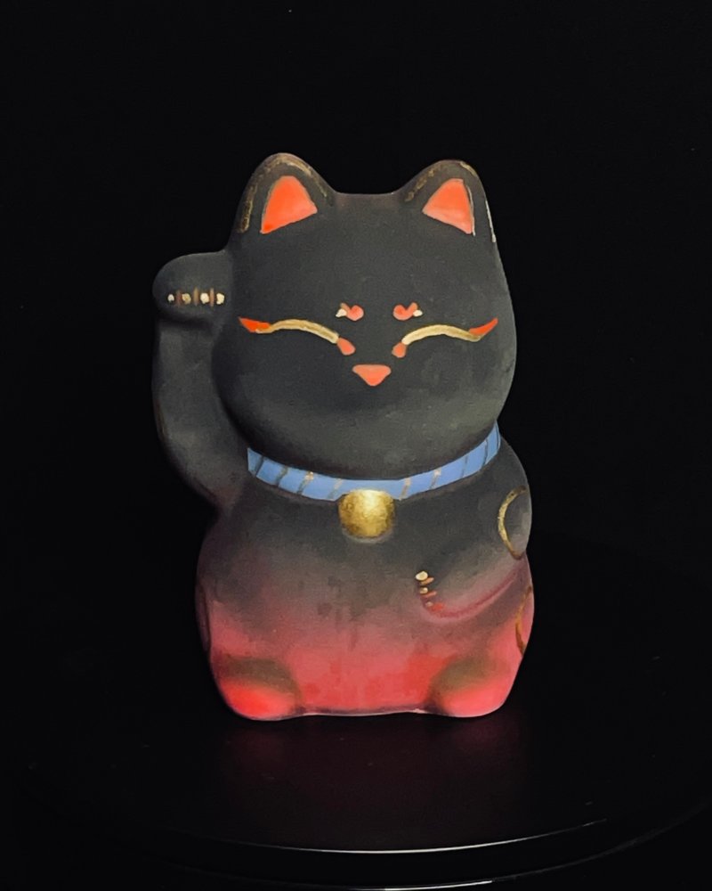手繪石膏招財貓擴香石 - 擺飾/家飾品 - 其他材質 紅色