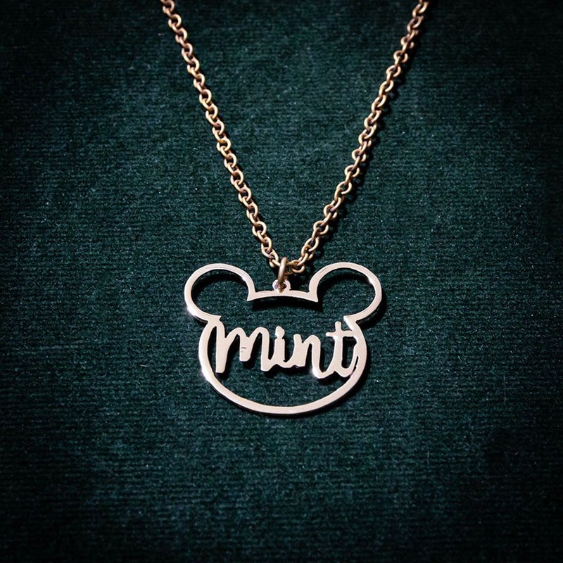 Made to order - Customize name necklace hand writhing style - 項鍊 - 銅/黃銅 銀色