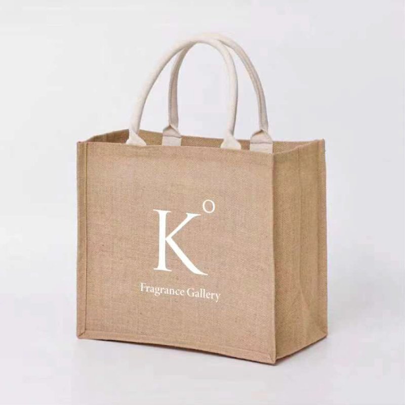K degree ten light texture linen bag - กระเป๋าถือ - ผ้าฝ้าย/ผ้าลินิน สีกากี