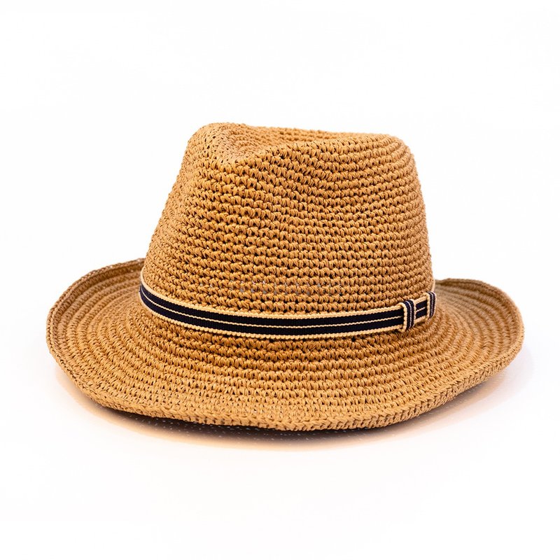 Bodhiyamas - Handwoven Khaki Gentleman Hat - The Forest - Hats & Caps - Other Materials 