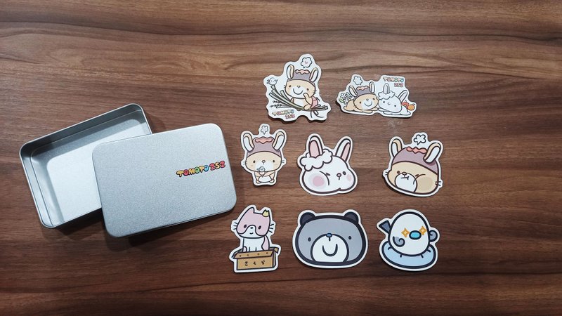 Fog-spitting rabbit big stickers 8 types - สติกเกอร์ - กระดาษ หลากหลายสี