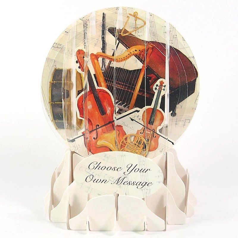 Snowball Card-Violin Symphony [Up With Paper-Multi-purpose Stereo Card] - Cards & Postcards - Paper Multicolor