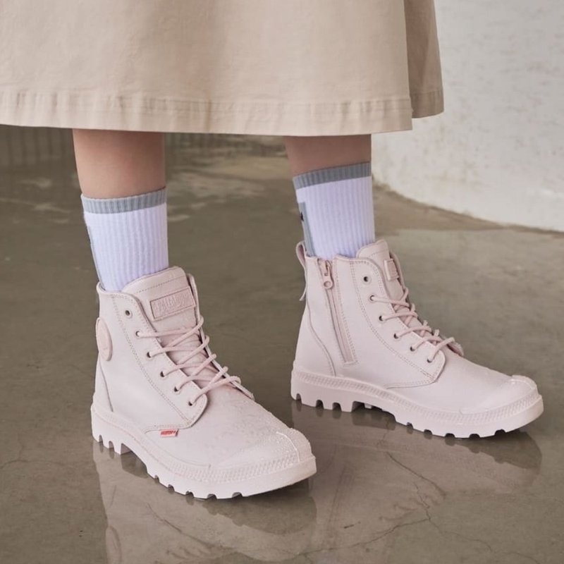 PALLADIUM COATED ZIP 金級皮革橘標拉鍊防水靴74069 - 雨鞋/防水鞋 - 其他材質 多色