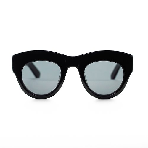 框框 2ND FRAME 卵形經典板材墨鏡∣UV400太陽眼鏡-黑色