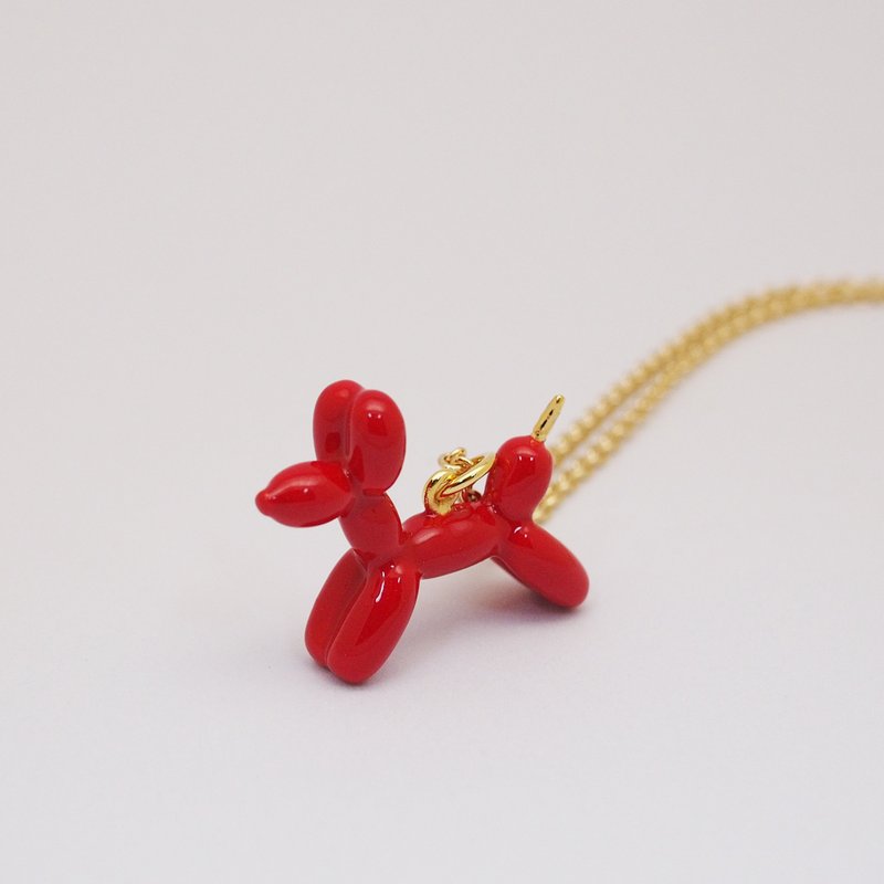 Balloon Dog Necklace(small) ,Red - Other - Other Metals Red