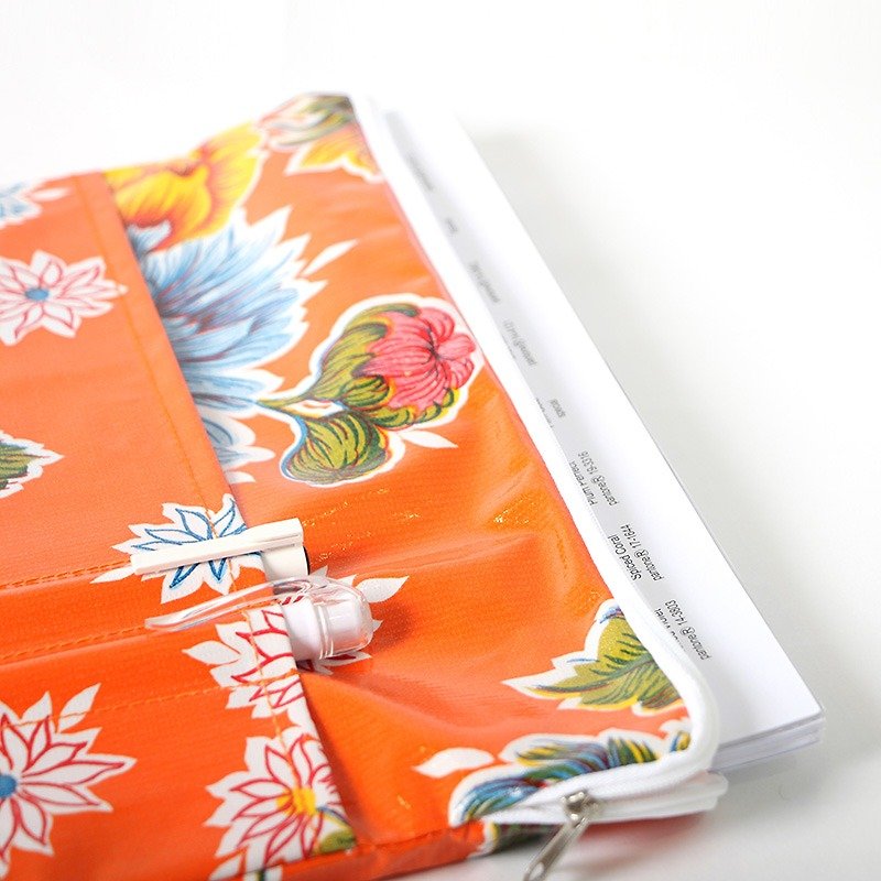 Printed waterproof cloth A4 flat bag - Folders & Binders - Polyester Multicolor