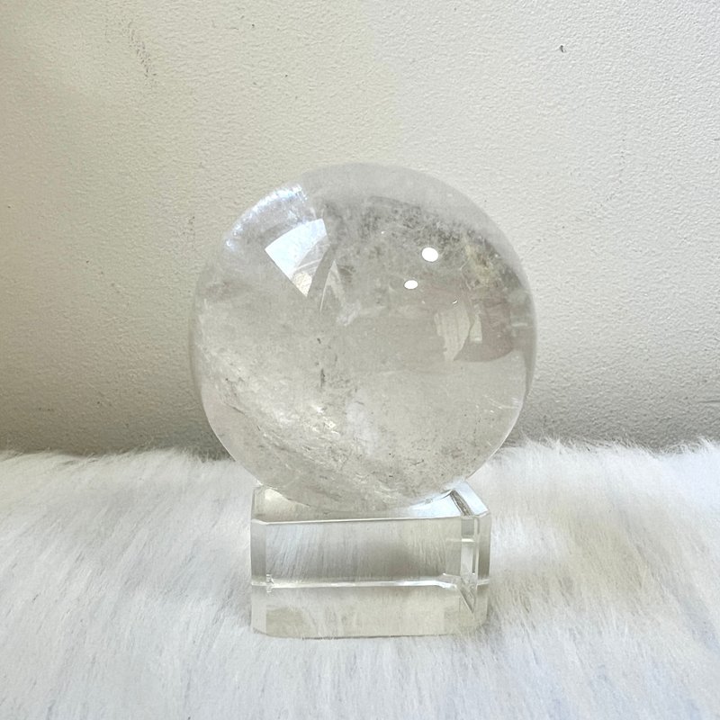 white crystal ball | crystal | crystal ball | crystal ornaments - ของวางตกแต่ง - คริสตัล สีใส