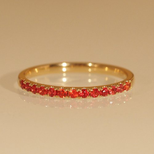 IRIZA Jewellery 18K金橙寶石戒指 18K Gold Orange Sapphire Band Ring