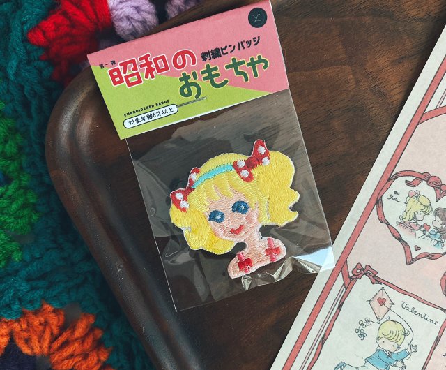 刺繍ワッペン・ピンバッジ | 昭和のおもちゃ-少女漫画 | Littdlework