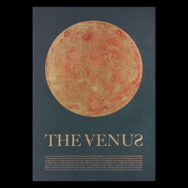 Venus THE VENUS A3 Poster - การ์ด/โปสการ์ด - กระดาษ สีทอง