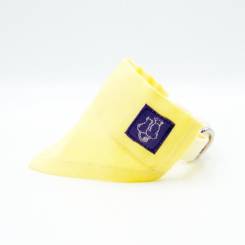 【MOMOJI】Pet Collar - Marion (Yellow) - ปลอกคอ - ผ้าฝ้าย/ผ้าลินิน สีเหลือง