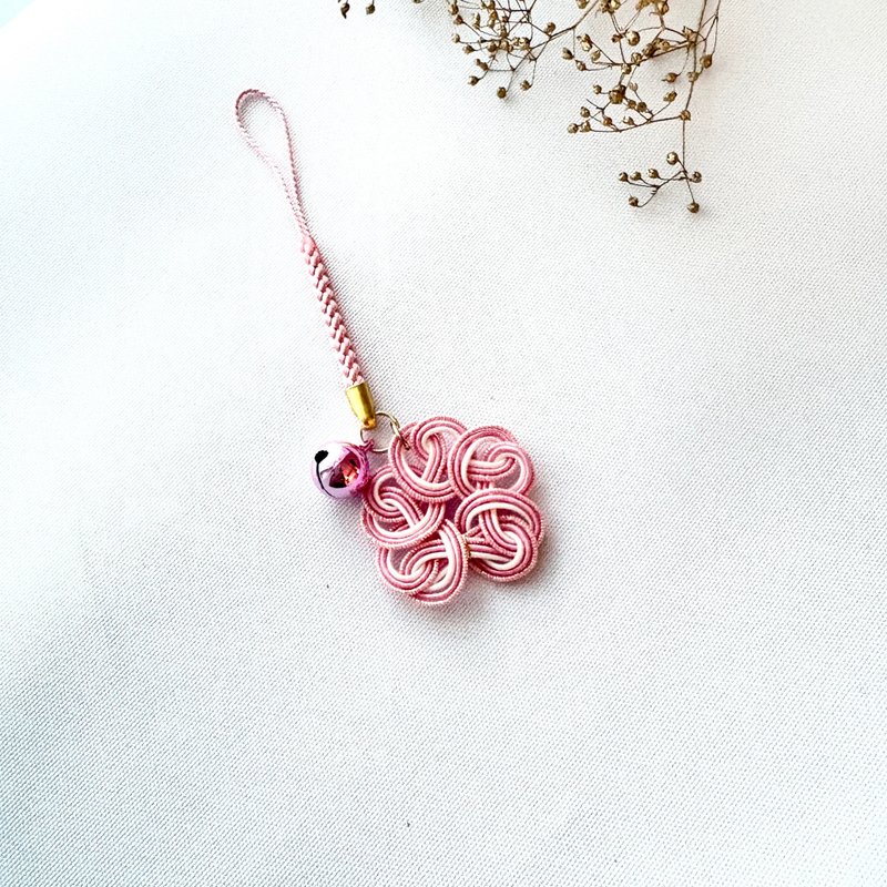 [Traditional Japan] Mizuhiki Charm - Cherry Blossom - Japanese Style Accessory for Bags, etc. - พวงกุญแจ - ผ้าไหม สึชมพู